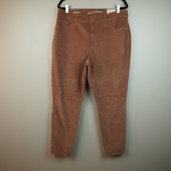 Universal Thread High‎ Rise Skinny Light Brown Corduroy Pants Size 16W - Picture 1 of 10